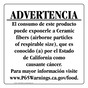 Spanish California Prop 65 Food Warning Sign CAWS-40689