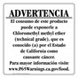 Spanish California Prop 65 Food Warning Sign CAWS-40706