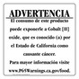 Spanish California Prop 65 Food Warning Sign CAWS-40726