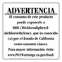 Spanish California Prop 65 Food Warning Sign CAWS-40760