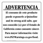 Spanish California Prop 65 Food Warning Sign CAWS-41203