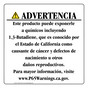 Spanish California Prop 65 Consumer Product Warning Sign CAWS-42191