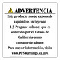 Spanish California Prop 65 Consumer Product Warning Sign CAWS-42195