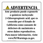 Spanish California Prop 65 Consumer Product Warning Sign CAWS-42232