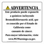Spanish California Prop 65 Consumer Product Warning Sign CAWS-42374
