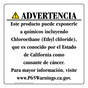 Spanish California Prop 65 Consumer Product Warning Sign CAWS-42420