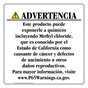 Spanish California Prop 65 Consumer Product Warning Sign CAWS-42704