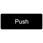 Black Engraved Push Sign EGRE-525_White_on_Black
