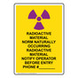 Portrait Radioactive Material Sign With Symbol NHEP-33125_YLW