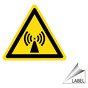 Radio Frequency Radiation Symbol Label for Process Hazards LABEL_TRIANGLE_10_a