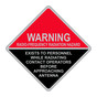 Warning Radio-Frequency Radiation Hazard Exists Sign RF-16364