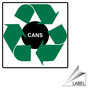Cans Recycle Symbol Label for Recycling / Trash / Conserve LABEL_SYM_328