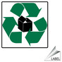 Cardboard Recycle Symbol Label for Recycling / Trash / Conserve LABEL_SYM_353