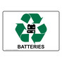 Batteries Sign for Recyclable Items NHE-14230