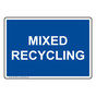 Mixed Recycling Sign for Recyclable Items NHE-18400