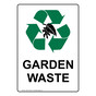 Portrait Garden Waste Sign With Symbol NHEP-14239