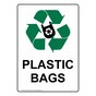 Portrait Plastic Bags Sign With Symbol NHEP-14247