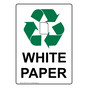 Portrait White Paper Sign With Symbol NHEP-14251