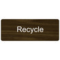 Walnut Engraved Recycle Sign EGRE-538_White_on_Walnut
