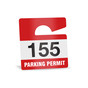 Red Parking Permit 001-050 Hanging Parking Tag CS727348