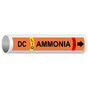 Orange DC LIQ Ammonia High [Defrost Condensate] Pipe Marking Label PIPE-50826
