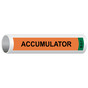 Orange Accumulator Low Pipe Marking Label PIPE-50862