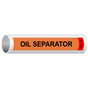 Orange Oil Separator High Pipe Marking Label PIPE-50865
