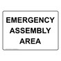 Emergency Assembly Area Sign for Emergency Response NHE-25610