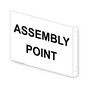 Projection-Mount White ASSEMBLY POINT Sign NHE-27785Proj