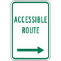 Accessible Route [ Right Arrow ] Sign PKE-27441