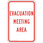 Evacuation Meeting Area Sign for Emergency Response PKE-27453