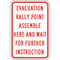 Evacuation Rally Point Sign for Emergency Response PKE-27704