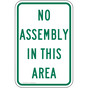 No Assembly In This Area Sign for Emergency Response PKE-27710
