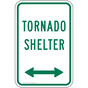 Tornado Shelter [ Arrow Both ] Sign PKE-27718