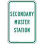 Secondary Muster Station Sign for Emergency Response PKE-27723