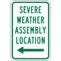 Severe Weather Assembly Location [ Left] Sign PKE-27729