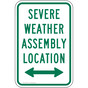 Severe Weather Assembly Location Sign PKE-27730