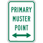 Primary Muster Point [ Arrow Both ] Sign PKE-27742