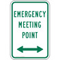 Emergency Meeting Point [ Arrow Both ] Sign PKE-27746