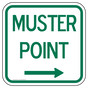 Muster Point [ Right Arrow ] Sign PKE-27763