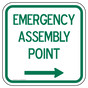 Emergency Assembly Point [ Right Arrow ] Sign PKE-27767