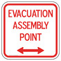 Evacuation Assembly Point [ Arrow] Sign PKE-27773