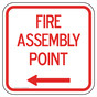 Fire Assembly Point [ Left Arrow ] Sign PKE-27776