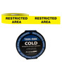 RESTRICTED AREA Tough-Mark Cold Message Floor Tape - 50 Ft.