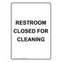 Portrait Restroom Closed For Cleaning Sign NHEP-37134