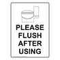 Portrait Please Flush After Using Sign With Symbol NHEP-15881