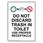 Portrait Do Not Discard Trash In Sign With Symbol NHEP-15898