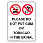 Portrait Please Do Not Put Gum Or Sign With Symbol NHEP-15902