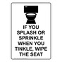 Portrait If You Splash Or Sprinkle Sign With Symbol NHEP-37397