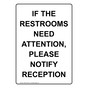 Portrait If The Restrooms Need Attention, Please Sign NHEP-37022